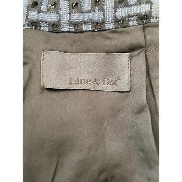 Line + Dot Multicolor High Waist Plaid Pleated Eyelet Shorts Lined - Picture 5 of 5